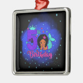 Mijn vijfde verjaardag Zeemeermaid Metalen Ornament (Links)