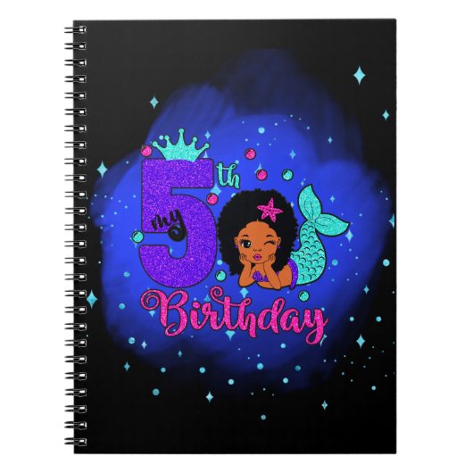 Mijn vijfde verjaardag Zeemeermaid Notitieboek (Voorkant)