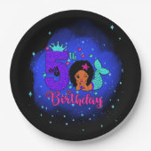 Mijn vijfde verjaardag Zeemeermaid Papieren Bordje (Voorkant)