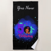 Mijn vijfde verjaardag Zeemeermaid Strandlaken (Voorkant)