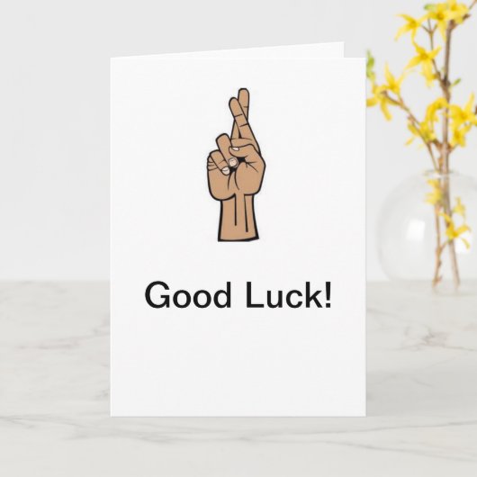 Mijn vingers kruisen kaart (Gele Bloem)