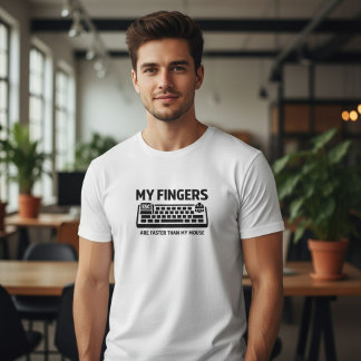 Mijn vingers zijn sneller dan mijn muis - Gamer Te T-shirt