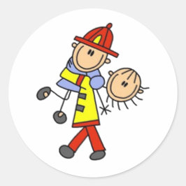 Mijn vinkje van de Hero-brandblusser Ronde Sticker