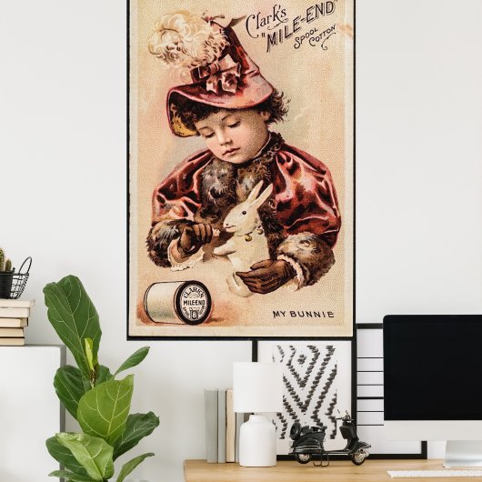 Mijn vintage kaart poster (Thuiskantoor)