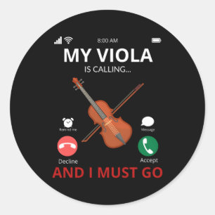 Mijn Viola belt Ronde Sticker