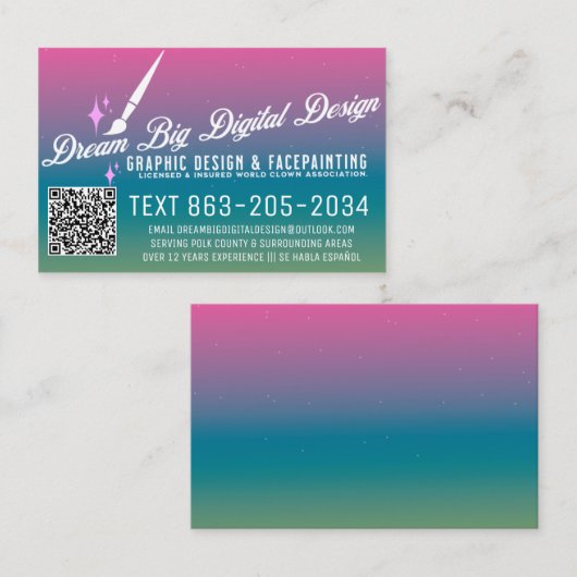 MIJN VISITEKAARTJES ONTWERP (Voorkant / Achterkant)