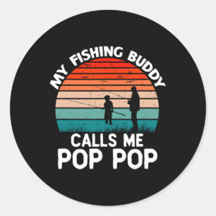 Mijn vismaat noemt me Opa Opa Vintage Opa Ronde Sticker