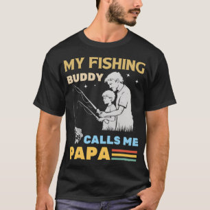 Mijn vismaat noemt me papa, grappige visser vader t-shirt