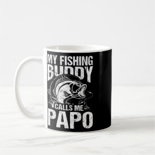 Mijn vismaat noemt me Papo op Vaderdag Visser Koffiemok