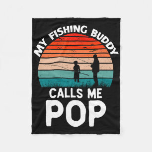Mijn vismaat noemt me Pop Retro Vintage Opa Fleece Deken