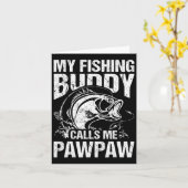 Mijn vismaatje noemt me Pawpaw Vaderdag Vis Kaart (Gele Bloem)