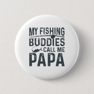 Mijn vismaatjes noemen me papa Funny Vaderdag Ronde Button 5,7 Cm