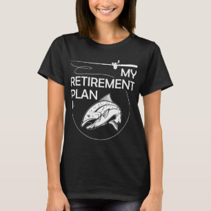 "Mijn vispensioen t Plan grappige vishengel humor T-shirt