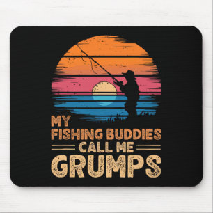 Mijn visvrienden noemen me Grumps Retro Vintage Gr Muismat