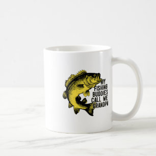 Mijn visvrienden noemen me Opa Fun Fish Angler Koffiemok