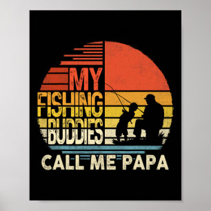 Mijn visvrienden noemen me Papa Shirt Vaderdag Poster