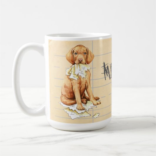 Mijn Vizsla Ate mijn thuiswerk Koffiemok (Links)