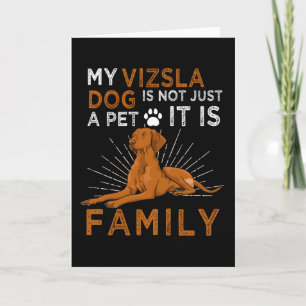 Mijn Vizsla Dog is mijn familie Kaart