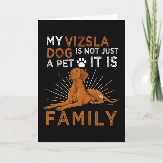 Mijn Vizsla hond is mijn familie Kaart (Voorkant)