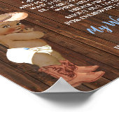 Mijn vliezen zijn gebroken AA Cowboy Baby Shower s Poster (Hoek)