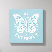 Mijn vlinder canvas muurkunst (Voorkant)