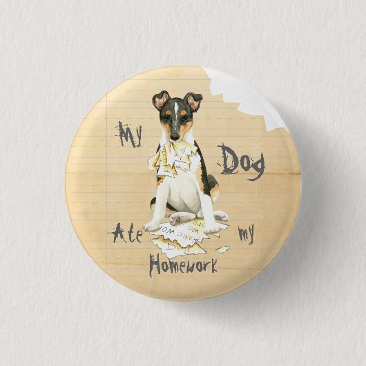 Mijn Vloeiende Collie Ate Mijn Homework Ronde Button 3,2 Cm (Voorkant)