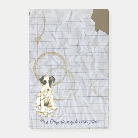 Mijn vloeiende fox terrier tegen Mijn lesplan Post-it® Notes (Voorkant)