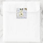 Mijn vloeiende fox terrier tegen Mijn lesplan Vierkante Sticker (Tas)