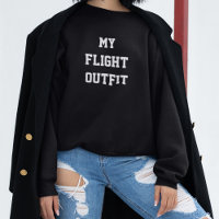 Mijn vlucht outfit typografie eenvoudig,moderne re