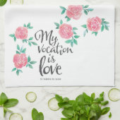 Mijn Vocatie is Liefde. Theedoek (Gevouwen)