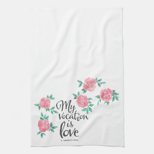 Mijn Vocatie is Liefde. Theedoek (Verticaal)