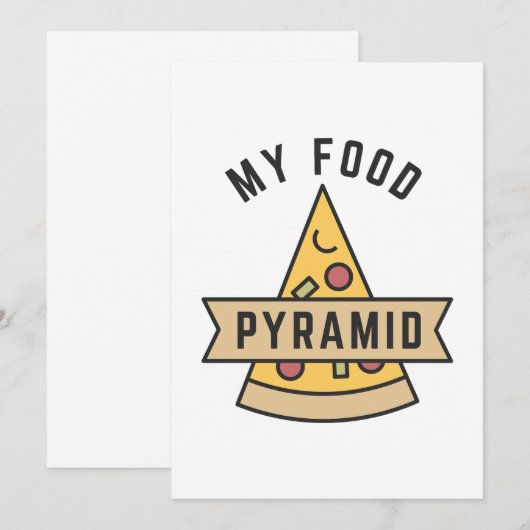 Mijn voedselpiramide bedankkaart (Voorkant / Achterkant)