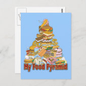 Mijn voedselpiramide ~ Brok Food Snacks Briefkaart (Voorkant / Achterkant)