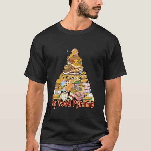Mijn voedselpiramide ~ Brok Food Snacks T-shirt (Voorkant)