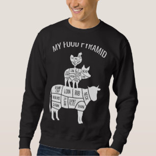 Mijn voedselpiramide Carnivore Koe Varkens Trui