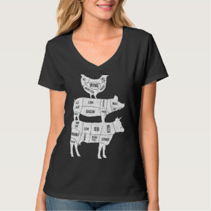 Mijn voedselpiramide Cute Koeien Dierlijke Grafisc T-shirt