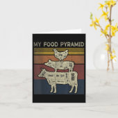 Mijn Voedselpiramide - Grappige Bbq Grap - Koe Var Kaart (Gele Bloem)
