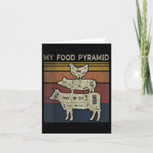 Mijn Voedselpiramide - Grappige Bbq Grap - Koe Var Kaart