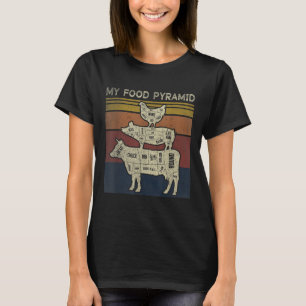 Mijn Voedselpiramide - Grappige Bbq Grap - Koe Var T-shirt