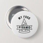 Mijn voedselpiramide ronde button 7,6 cm (Voorkant /achterkant)