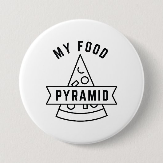 Mijn voedselpiramide ronde button 7,6 cm (Voorkant)