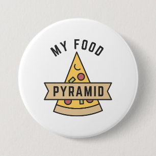 Mijn voedselpiramide ronde button 7,6 cm