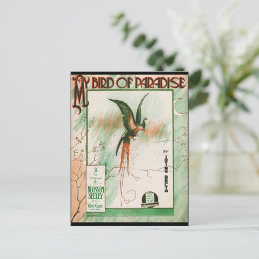 Mijn vogel van het  Hoesje van het Blad van de Muz Briefkaart (Staand voorkant)