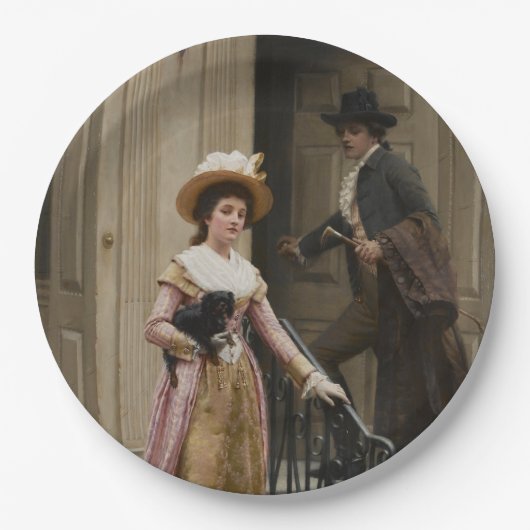 Mijn volgende-deurbuur (het Vlikken paar) (Schoonh Papieren Bordje (Voorkant)