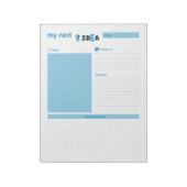 Mijn volgende idee blauw notitieblok (Linkerzijde)