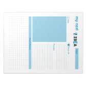 Mijn volgende idee blauw notitieblok (Voorkant)