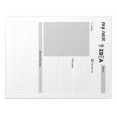 Mijn volgende idee: grijs Notitieblok (Voorkant)