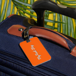 Mijn volgende stop - Oranje ontwerp Bagagelabel