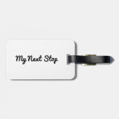 Mijn volgende stop -  wit ontwerp bagagelabel (Achterkant horizontaal)