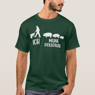 Mijn volgers Stropdas houdt van varkens boer T-shirt
